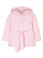 Monnalisa veste matelassée à capuche - Rose