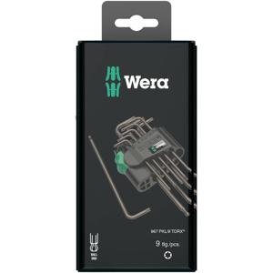 Wera 967 PKL/9 SB SiS Binnen-Torx Haakse schroevendraaierset T 8, T 9, T 10, T 15, T 20, T 25, T 27, T 30, T 40 9-delig
