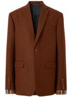 Burberry blazer ajusté à carreaux - Marron