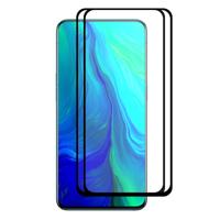 2 stk ENKAY Hat-Prins volledige lijm 0.26 mm 9H 2.5 D gehard glas volledige dekking film voor OPPO Reno