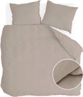Walra dekbedovertrek linen elegance zand 260x220