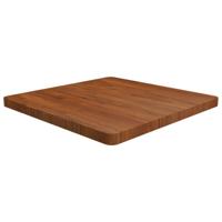 Tafelblad vierkant 70x70x4cm behandeld eiken donkerbruin