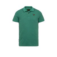 PME Legend slim fit polo met contrastbies groen - thumbnail