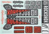 ROCKSHOX decor set decal set silver/orange