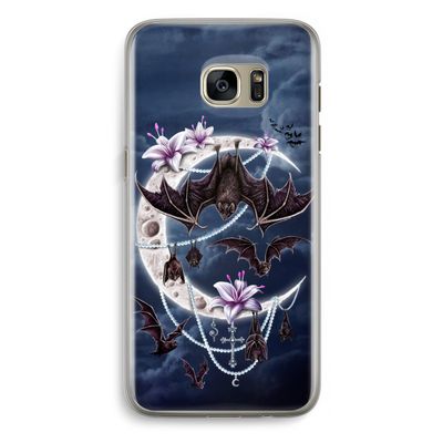 Vleermuizen Maan: Samsung Galaxy S7 Edge Transparant Hoesje