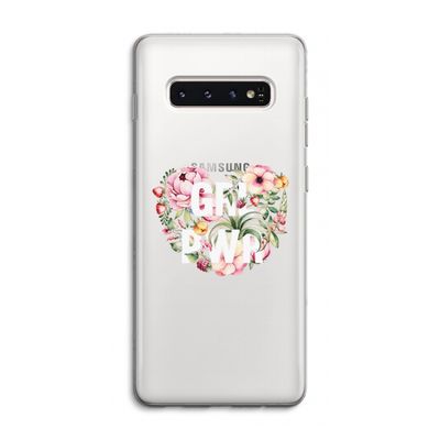 GRL PWR Flower: Samsung Galaxy S10 4G Transparant Hoesje
