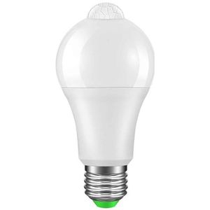 LED Lamp met Bewegingssensor - Brinton Linido - A60 - E27 Fitting - 9W - Helder/Koud Wit 6500K