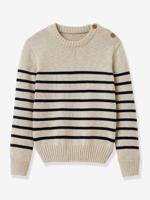Gestreept trui voor jongens blauw, gestreept