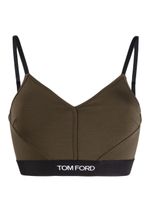 TOM FORD brassière stretch à bande logo - Vert - thumbnail