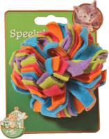 Kattenspeelgoed fleece pompoen multicolor - Gebr de boon