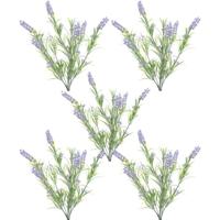 Lavendel kunstplant bundeltje - 5x - bosje - paars - 44 cm