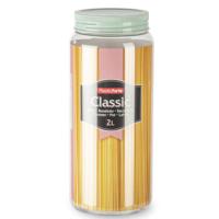 Plasticforte keuken voorraadpot - weckpot - mintgroen - 2 liter - kunststof