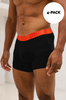 Puma Terrace Print Boxershort 4-Pack Heren Zwart/Rood - Maat M - Kleur: RoodZwart | Soccerfanshop