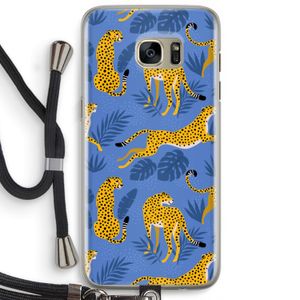 Luipaard: Samsung Galaxy S7 Edge Transparant Hoesje met koord