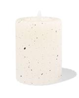 HEMA Led-kaars stompkaars ⌀7.5x10cm ribbel spikkel ivoor (ivoor)