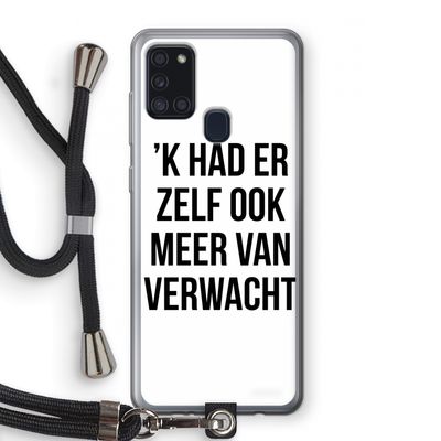 Meer verwacht: Samsung Galaxy A21s Transparant Hoesje met koord