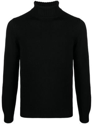 ERALDO pull en mérinos à col roulé - Noir