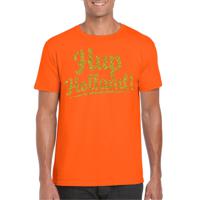Verkleed T-shirt voor heren - hup holland - oranje - EK/WK voetbal supporter - Nederland