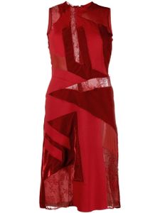 Stella McCartney robe sans manches à design patchwork - Rouge