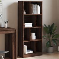 Boekenkast 57x28,5x141 cm bewerkt hout bruin eikenkleurig