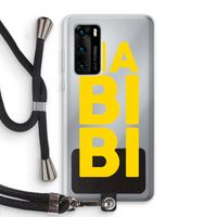 Habibi Blue: Huawei P40 Transparant Hoesje met koord
