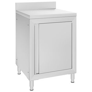 VidaXL Werktafel met kast commercieel 60x60x96 cm roestvrij staal