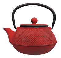 Rood Gietijzeren Theepot - Cast Iron - 17.5 x 15 x 10cm 800ml