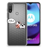 Motorola Moto E20 | E40 Telefoonhoesje met Naam Cow