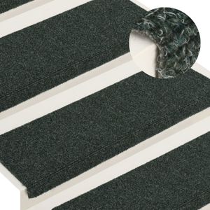 VidaXL Trapmatten 15 st 65x21x4 cm naaldvilt bruin