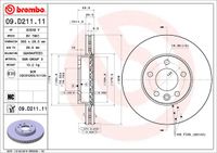 Remschijf BREMBO, Remschijftype: Binnen geventileerd, u.a. für VW - thumbnail