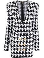 Balmain robe à motif pied-de-poule - Noir