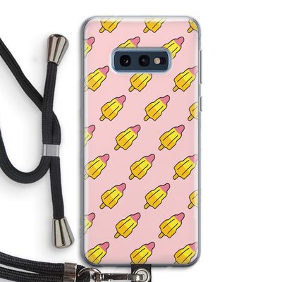 Waterijsjes: Samsung Galaxy S10e Transparant Hoesje met koord