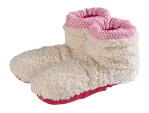 Warmies Slippies boots sherpa beige/roze maat 37-42 (1 Paar)