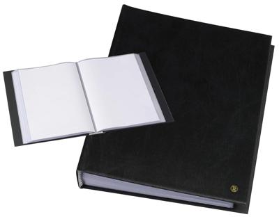 Rillstab showalbum A4 100 tassen, zwart
