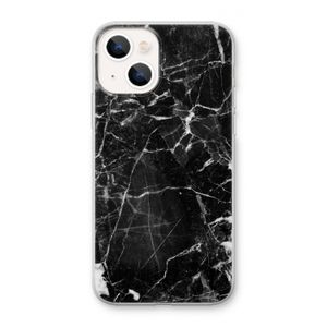 Zwart Marmer 2: iPhone 13 mini Transparant Hoesje