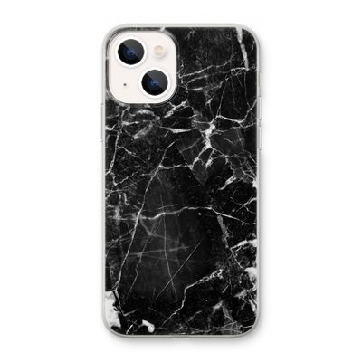 Zwart Marmer 2: iPhone 13 mini Transparant Hoesje