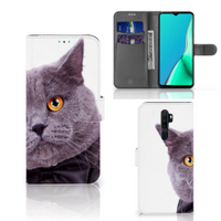 OPPO A9 (2020) | A5 (2020) Telefoonhoesje met Pasjes Kat - thumbnail