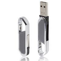 2GB metalen sleutelhangers stijl USB 2.0 Flash schijf (grijs)