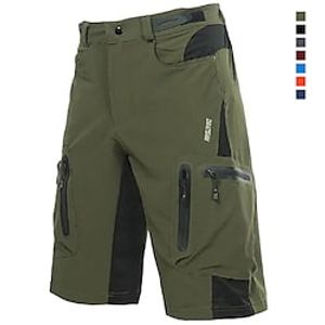 Arsuxeo Voor heren MTB shorts Fietsbroek Fietsen Short / Broekje Baggy korte broek Comfortabel Passend Bergracen Wegwielrennen Sport Ademend Sneldrogend Waterdichte Rits Zwart / oranje Donkerblauw Lightinthebox