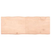 Tafelblad natuurlijke rand 160x60x6 cm massief eikenhout - thumbnail