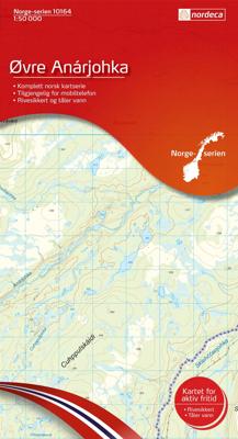 Wandelkaart - Topografische kaart 10164 Norge Serien Øvre Anarjohka | Nordeca Wandelkaart - Topografische kaart 10164 Norge Serien Øvre Anarjohka | Nordeca