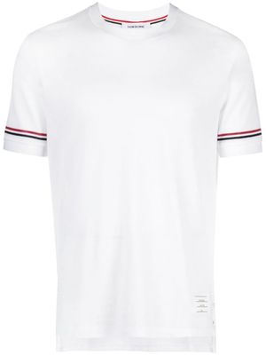 Thom Browne haut en maille à rayures - Blanc