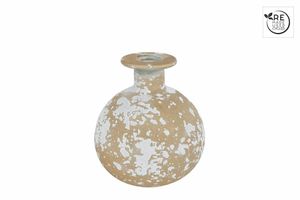 Vaas Bolas antique marble gold glas 11x11x12cm