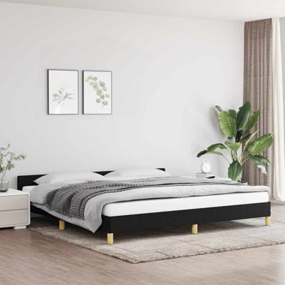 Bedframe zonder matras stof zwart 200x200 cm