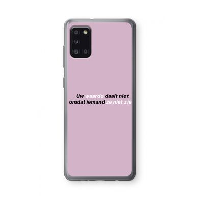 uw waarde daalt niet: Samsung Galaxy A31 Transparant Hoesje