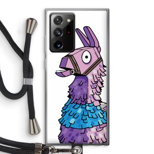 Lama: Samsung Galaxy Note 20 Ultra / Note 20 Ultra 5G Transparant Hoesje met koord