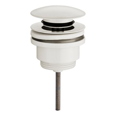 Afvoerplug Wiesbaden UniMatch Caral | 5/4" | Click waste | Messing | Rond | Wit mat