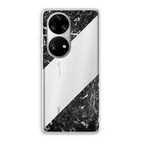 Zwart marmer: Huawei P50 Pro Transparant Hoesje