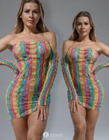 * CINDYLOVE Rainbow strapless netjurkje CL60217