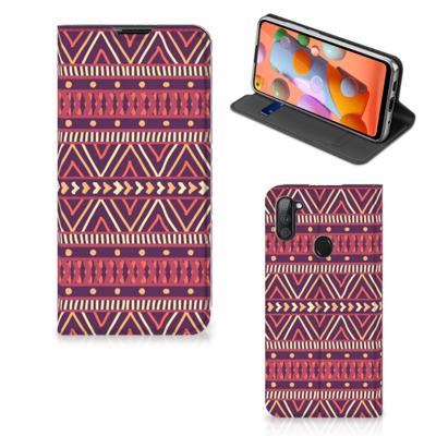 Samsung Galaxy M11 | A11 | Hoesje met Magneet | Aztec Paars